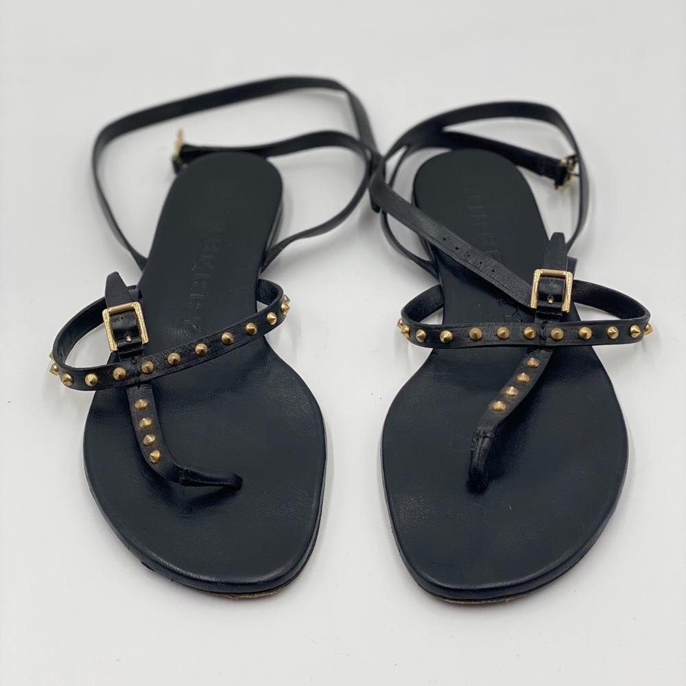 Burberry Gold Studded Sandals